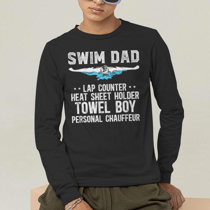 Swim Dad Definition Swimming Dad Of A Swimmer Dad Men's Long Sleeve T-Shirt Swim Dad Definition Swimming Dad Of A Swimmer Dad Men's Long Sleeve T-Shirt