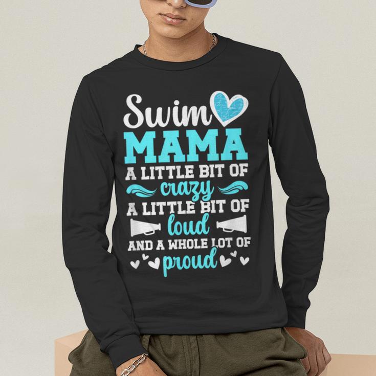 Swim Mama Proud Swimming Mom Of A Swimmer Mother Swim Mom Men's Long Sleeve T-Shirt Swim Mama Proud Swimming Mom Of A Swimmer Mother Swim Mom Men's Long Sleeve T-Shirt
