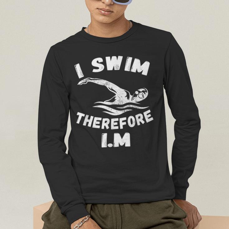 Swimming Competitive Freestyle Swim For Swimmer Men's Long Sleeve T-Shirt