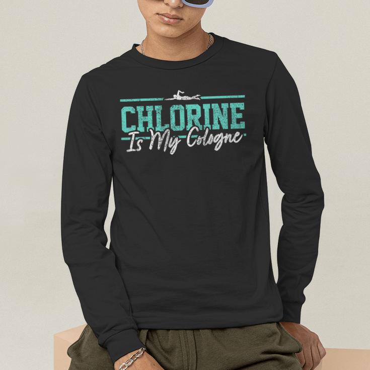 Swimming Humor Swimmer Chlorine Joke Swim Men's Long Sleeve T-Shirt Swimming Humor Swimmer Chlorine Joke Swim Men's Long Sleeve T-Shirt