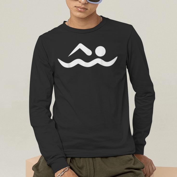 Swimming Icon Men's Long Sleeve T-Shirt