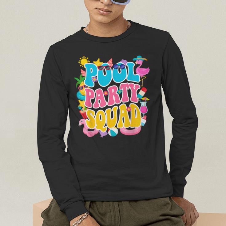 Swimming Pool Party Squad Beach Pool Party Matching Beach Men's Long Sleeve T-Shirt Swimming Pool Party Squad Beach Pool Party Matching Beach Men's Long Sleeve T-Shirt