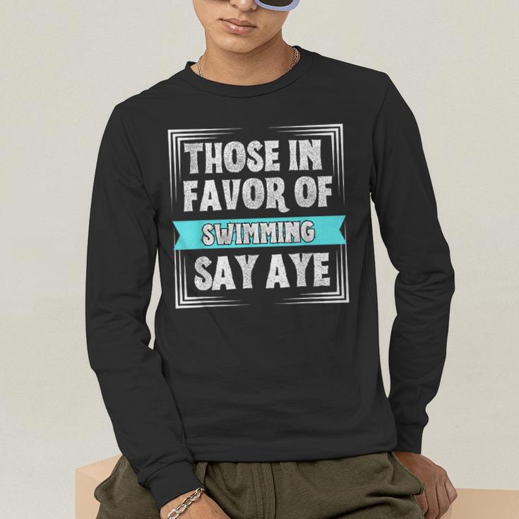 Swimming Swim Swimmer Men's Long Sleeve T-Shirt