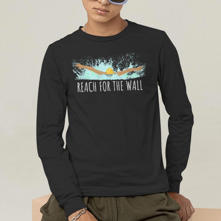 Swimming Swim Team Gear For a Swimmer Quote Saying Men's Long Sleeve T-Shirt