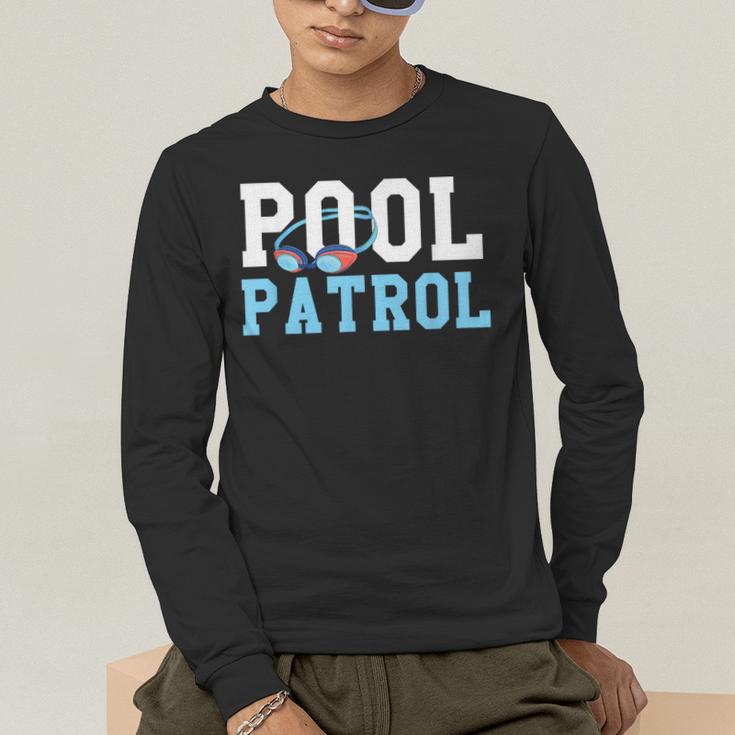 Swimming Swimmer Swim Pool Patrol Coach Dad Men's Long Sleeve T-Shirt