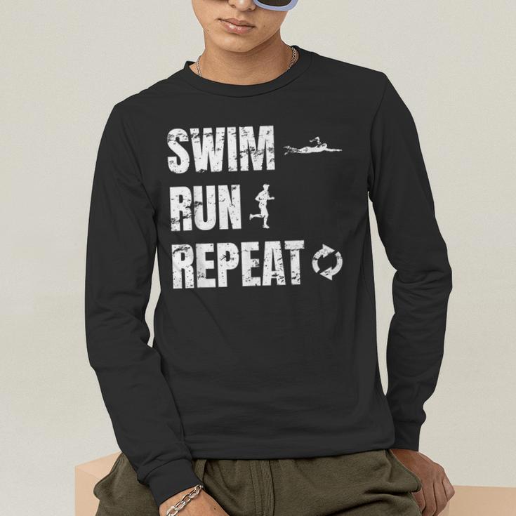 Swimrun Endurance Sports Swimming Running Swim Run Men's Long Sleeve T-Shirt