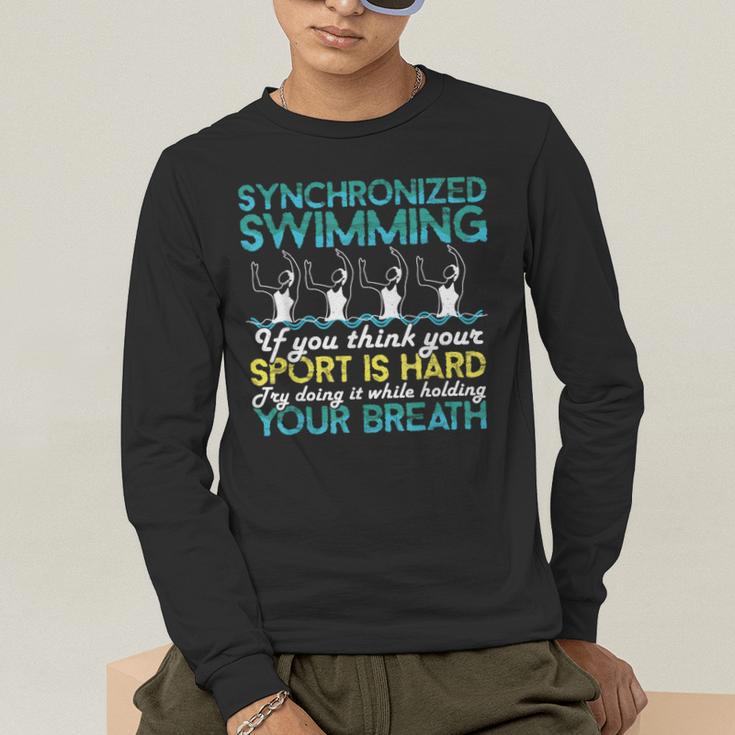 Synchronized Swimming Shirt Synchro Swimmer Artistic Men's Long Sleeve T-Shirt Synchronized Swimming Shirt Synchro Swimmer Artistic Men's Long Sleeve T-Shirt