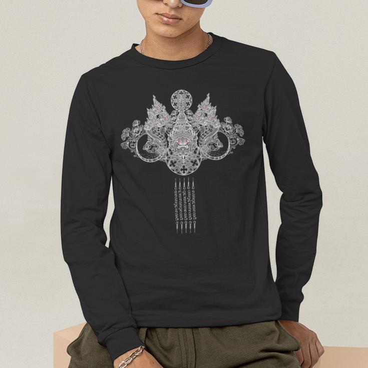 Thai Sak Yant Tattoo Muay Thai Art Men's Long Sleeve T-Shirt
