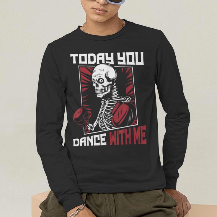 Today You Dance With Me Professional Boxer Muay Thai Boxing Men's Long Sleeve T-Shirt Today You Dance With Me Professional Boxer Muay Thai Boxing Men's Long Sleeve T-Shirt