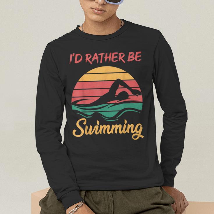 Water Rat Water Sports Hobby Swimming Club Swimming Men's Long Sleeve T-Shirt Water Rat Water Sports Hobby Swimming Club Swimming Men's Long Sleeve T-Shirt