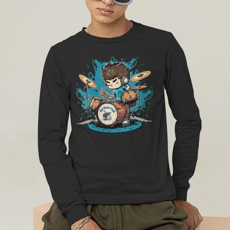 Women's Drum Set Drumming Drummers Drum Kits Music Men's Long Sleeve T-Shirt Women's Drum Set Drumming Drummers Drum Kits Music Men's Long Sleeve T-Shirt