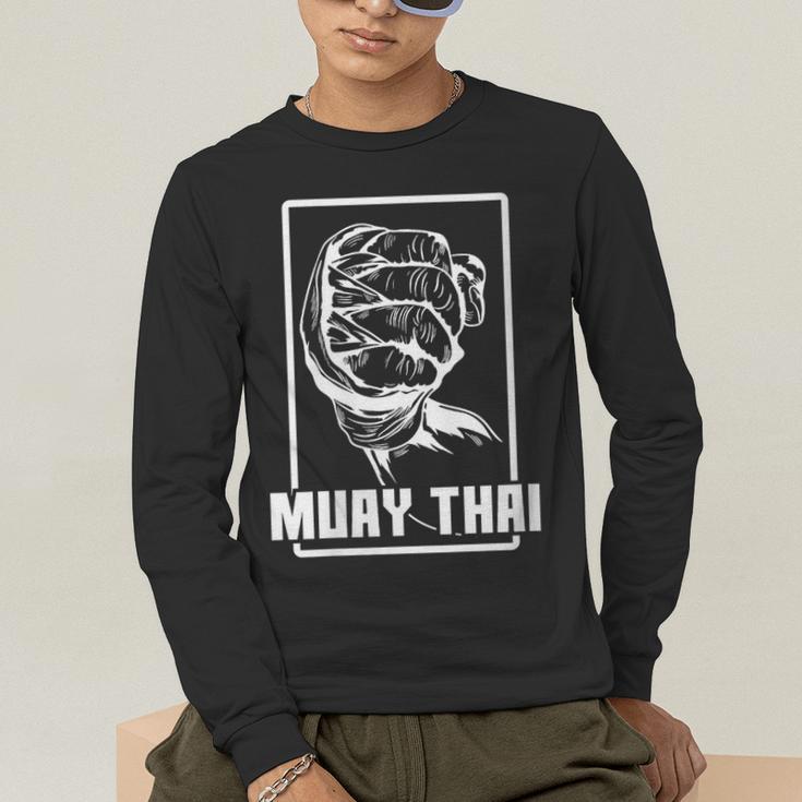Women's Muay Thai Boxing Arm Men's Long Sleeve T-Shirt Women's Muay Thai Boxing Arm Men's Long Sleeve T-Shirt