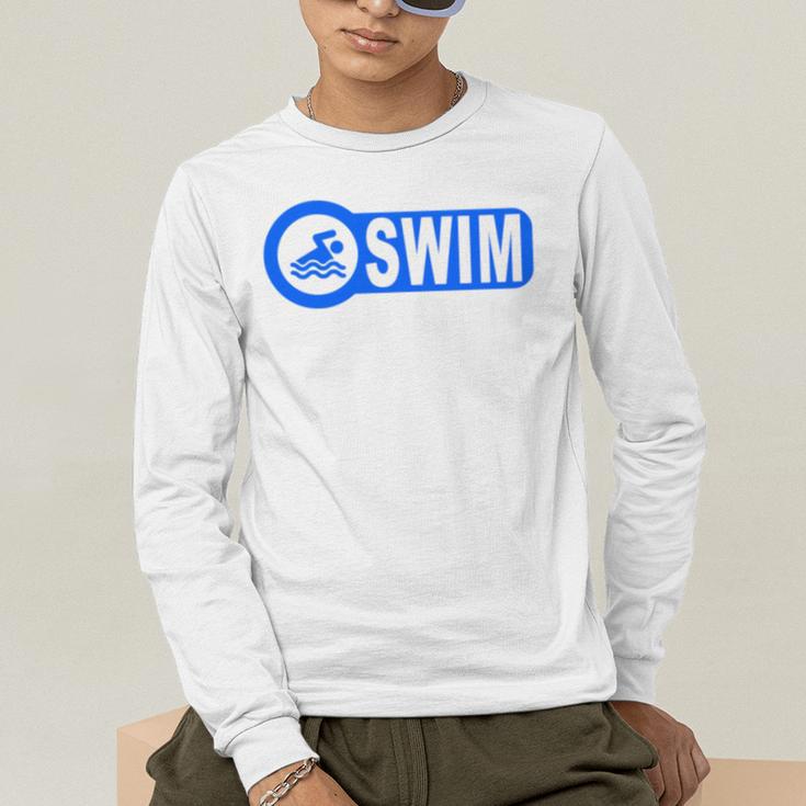 2 Sided Print Swimming Teacher Swim Instructor Swim Lessons Men's Long Sleeve T-Shirt 2 Sided Print Swimming Teacher Swim Instructor Swim Lessons Men's Long Sleeve T-Shirt