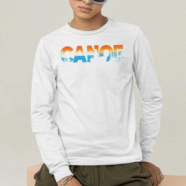 Canoe Canoeing Retro Canoe Raglan Baseball Tee Men's Long Sleeve T-Shirt