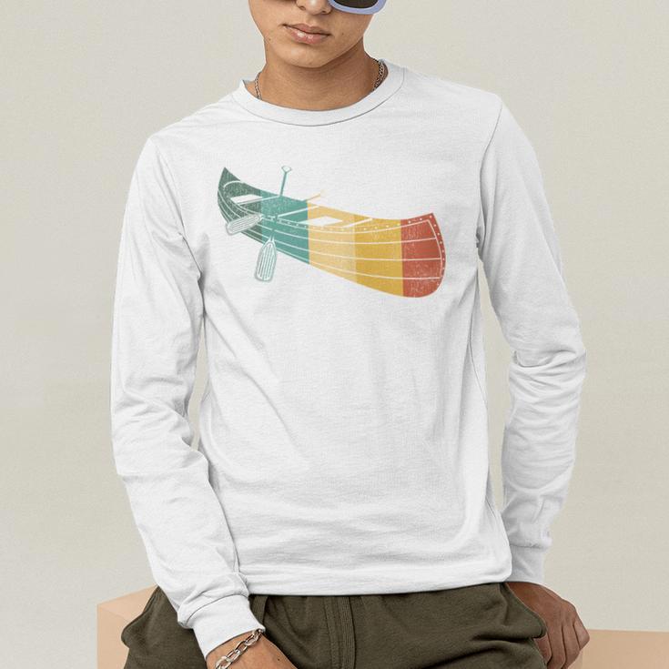 Canoe Canoeing Retro Vintage Men's Long Sleeve T-Shirt