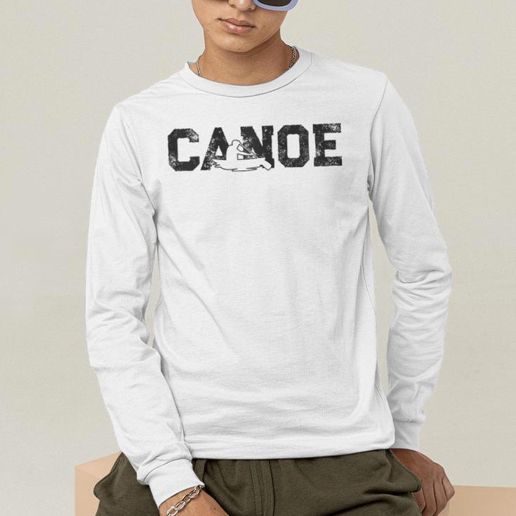 Canoe Canoeing Vintage Canoe Raglan Baseball Tee Men's Long Sleeve T-Shirt