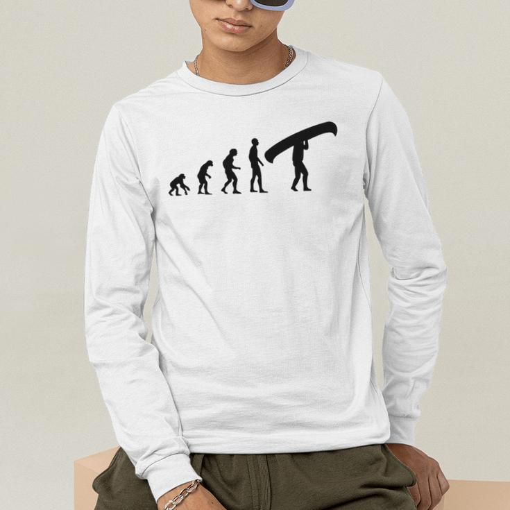 Canoe Evolution Canoeing Shirt T-Shirt Men's Long Sleeve T-Shirt
