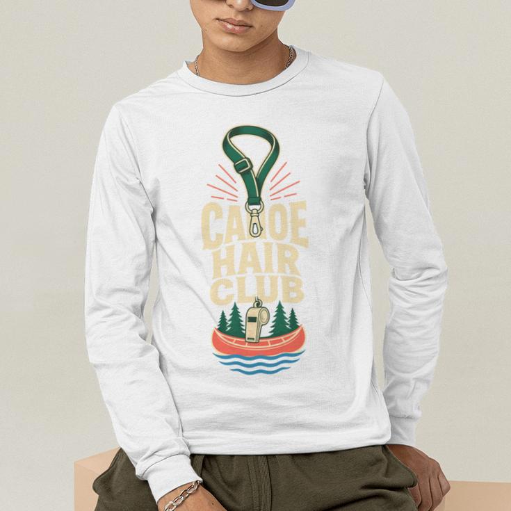 Canoe Hair Club Paddling Retro Men's Long Sleeve T-Shirt