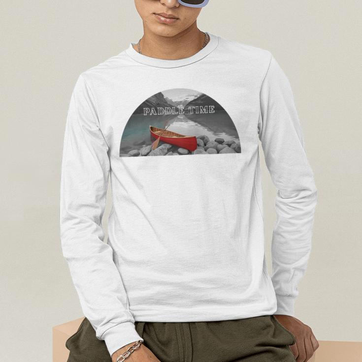Canoe Lover Time To Paddle Raglan Baseball Tee Men's Long Sleeve T-Shirt