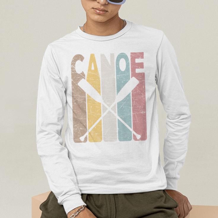 Canoe Vintage Canoeing Retro Canoe Paddling Men's Long Sleeve T-Shirt