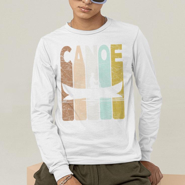 Canoe Vintage Canoeing Retro Canoe Paddling Premium Tri-Blend Men's Long Sleeve T-Shirt