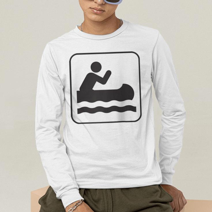 Cool Outdoor Water Sport Canoe Raglan Baseball Tee Men's Long Sleeve T-Shirt