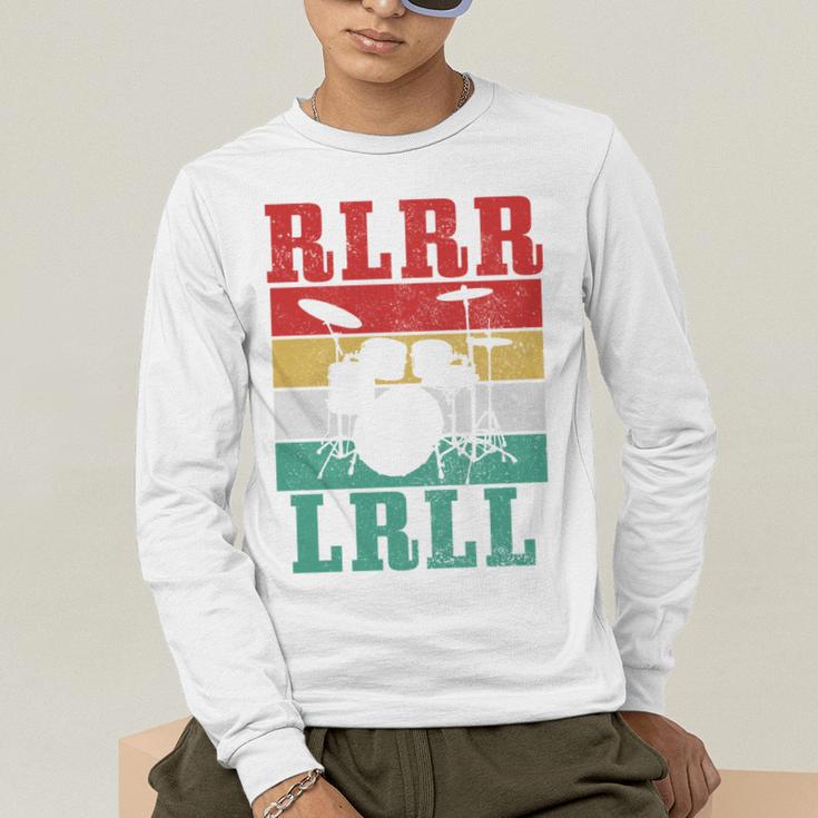 Drummer RLRR LRLL Vintage Drum Kit Sweatshirt Men's Long Sleeve T-Shirt Drummer RLRR LRLL Vintage Drum Kit Sweatshirt Men's Long Sleeve T-Shirt