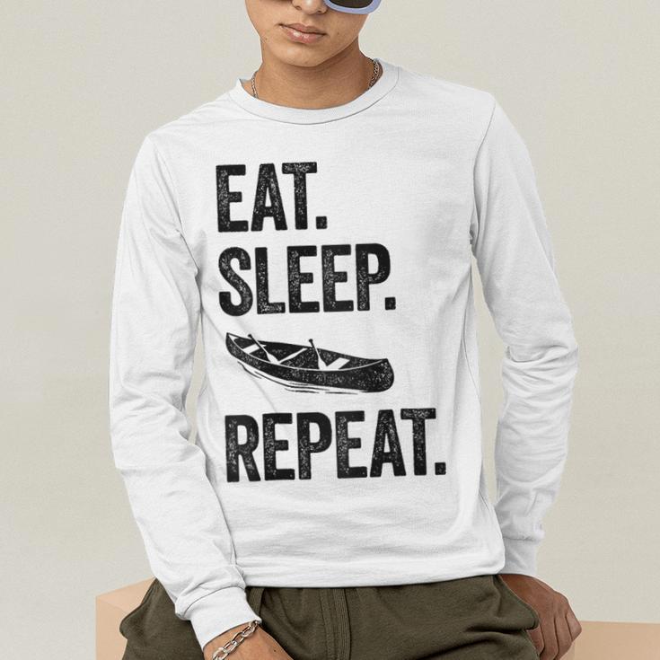 Eat Sleep Canoe Repeat Canoeing Outdoors Raglan Baseball Tee Men's Long Sleeve T-Shirt Eat Sleep Canoe Repeat Canoeing Outdoors Raglan Baseball Tee Men's Long Sleeve T-Shirt