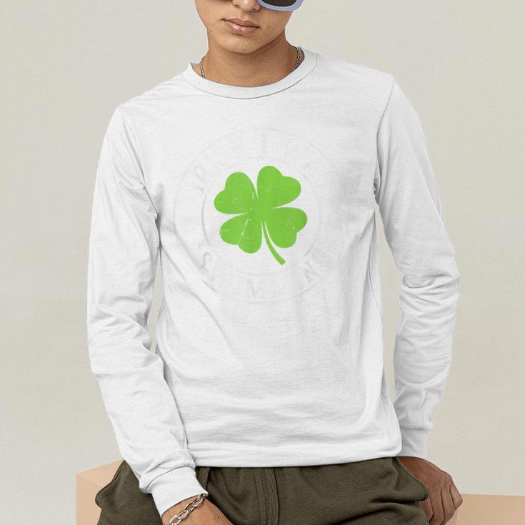 Irish I Was Swimming Shamrock St Patrick's Day Swimmer Men's Long Sleeve T-Shirt Irish I Was Swimming Shamrock St Patrick's Day Swimmer Men's Long Sleeve T-Shirt