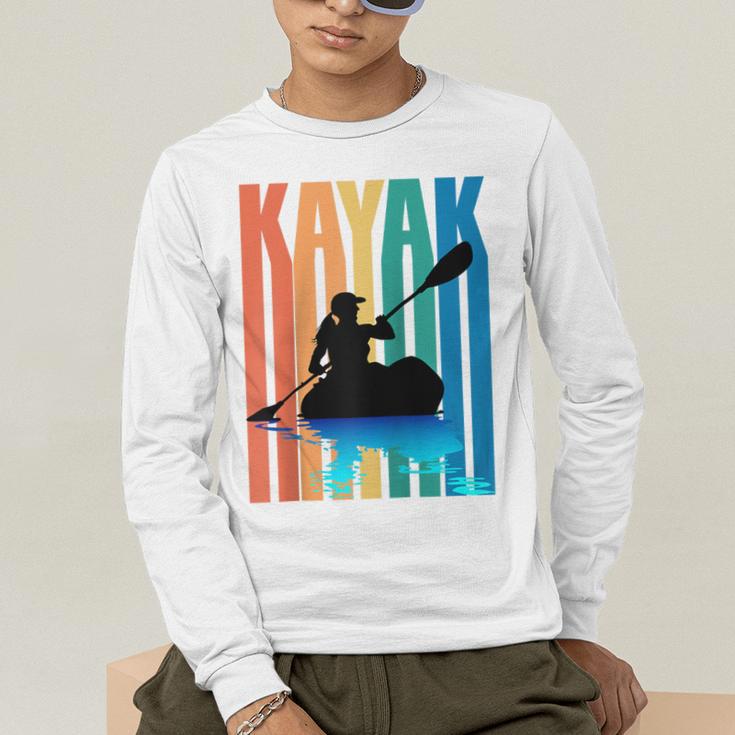 Kayaking Kayak Retro Art Canoe Raglan Baseball Tee Men's Long Sleeve T-Shirt Kayaking Kayak Retro Art Canoe Raglan Baseball Tee Men's Long Sleeve T-Shirt