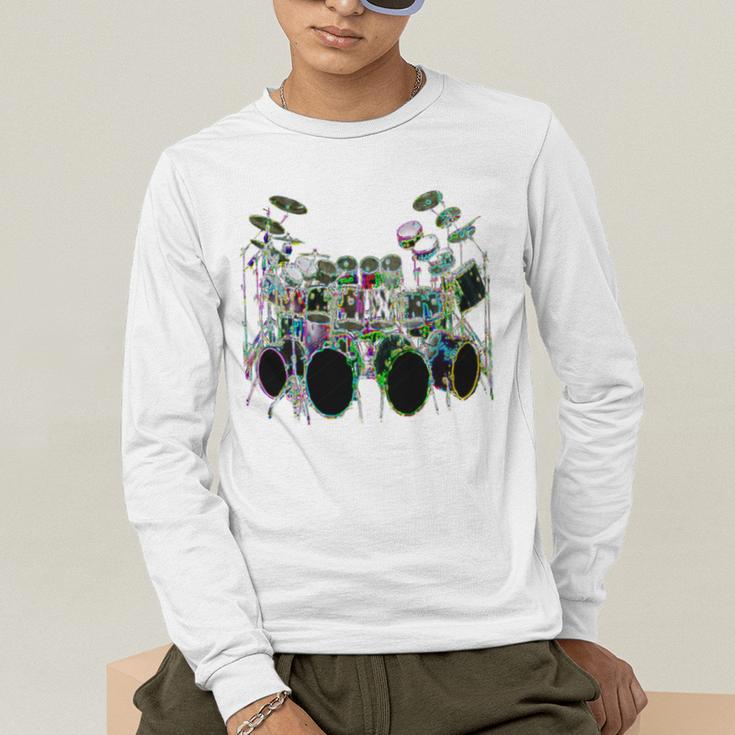 Large Drum Kit With Many Drums Men's Long Sleeve T-Shirt Large Drum Kit With Many Drums Men's Long Sleeve T-Shirt