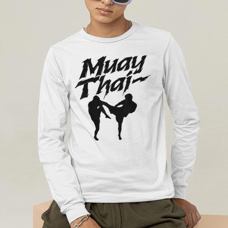 Muay Thai Boxing Martial Arts Fighter Men's Long Sleeve T-Shirt