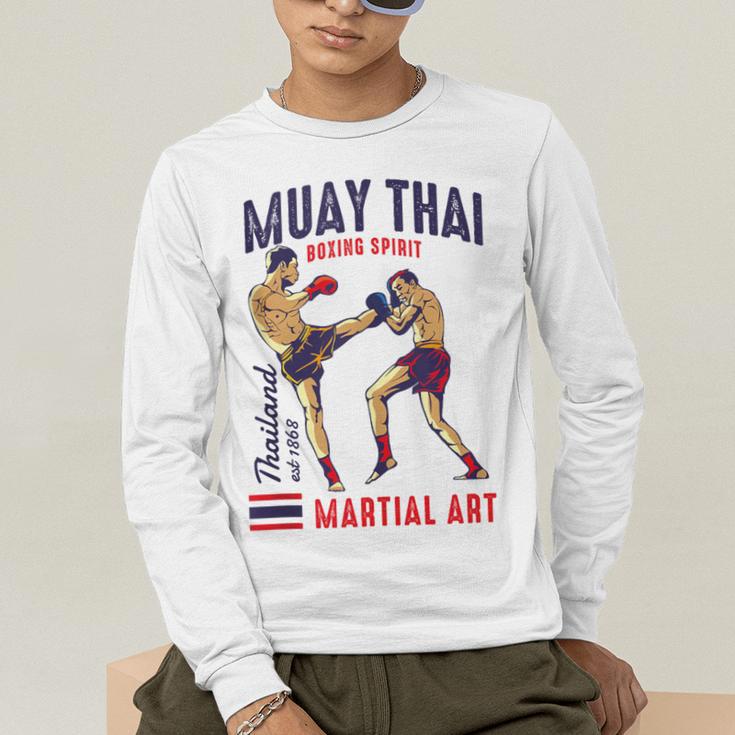 Muay Thai Boxing Spirit Martial Art Men's Long Sleeve T-Shirt