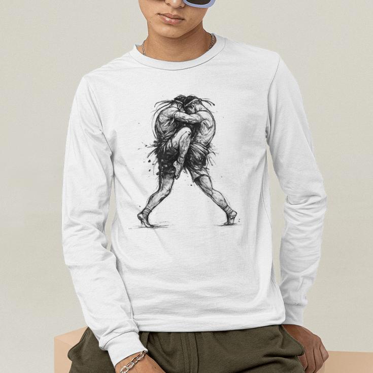 Muay Thai Kickboxing Nak Muay Thai Boxing Fighter Men's Long Sleeve T-Shirt Muay Thai Kickboxing Nak Muay Thai Boxing Fighter Men's Long Sleeve T-Shirt