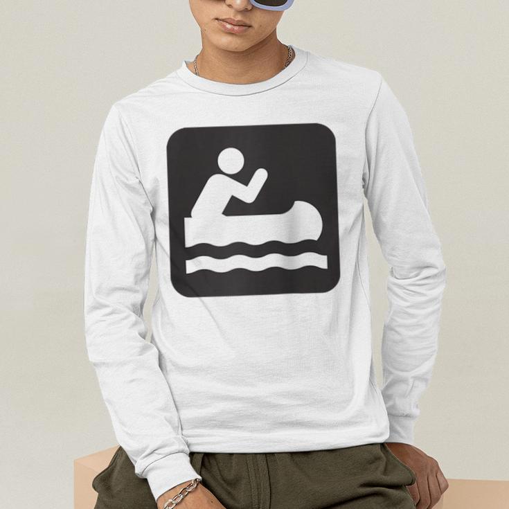 Outdoors Water Sports Canoe Canoeist Raglan Baseball Tee Men's Long Sleeve T-Shirt