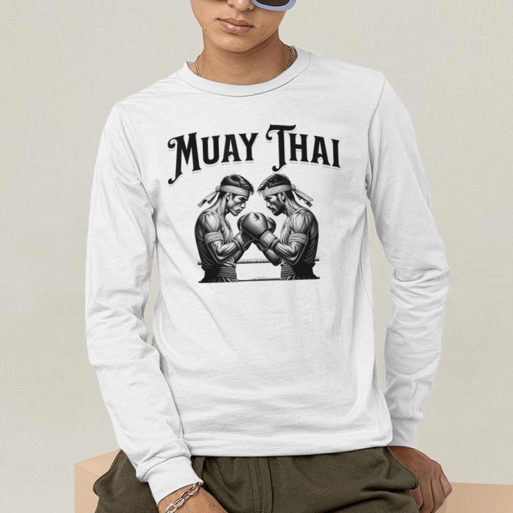 Thai Boxing Muay Thai Boxer Men's Long Sleeve T-Shirt Thai Boxing Muay Thai Boxer Men's Long Sleeve T-Shirt