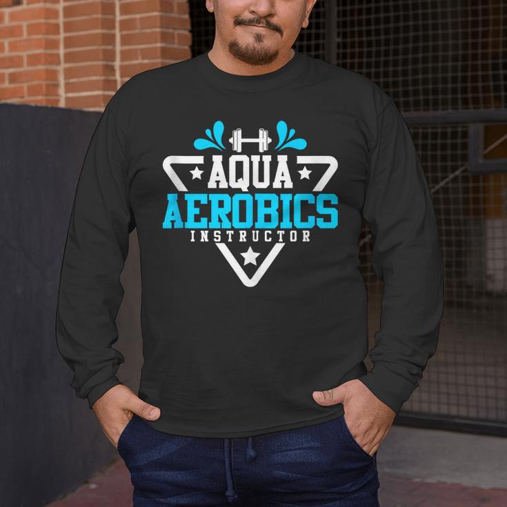 Aqua Aerobics Swimming Water Instructor Fitness Waterobics Men's Long Sleeve T-Shirt