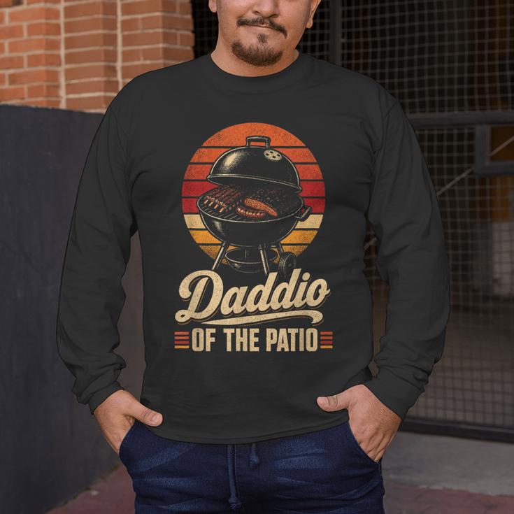 BBQ Dad Daddio Of The Patio Fathers Day Grilling Men's Long Sleeve T-Shirt BBQ Dad Daddio Of The Patio Fathers Day Grilling Men's Long Sleeve T-Shirt