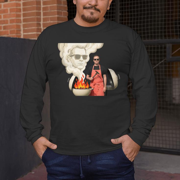 BBQ Dad Grilling Humor Men Backyard Men's Long Sleeve T-Shirt