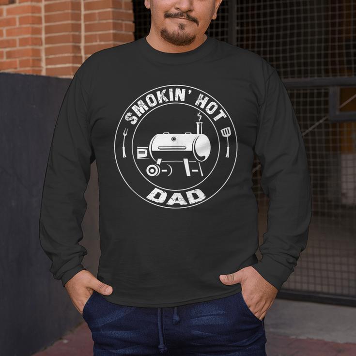 BBQ Dad Smokin Hot Dad Grill Master Fathers Day Men's Long Sleeve T-Shirt BBQ Dad Smokin Hot Dad Grill Master Fathers Day Men's Long Sleeve T-Shirt