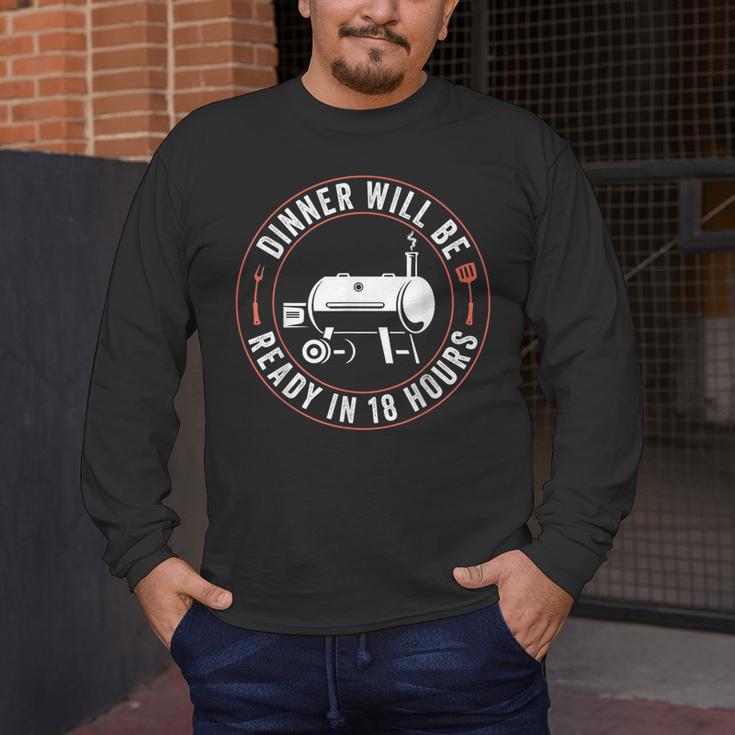 BBQ Dad Smoking Meat Smoker Barbecue Dad Apparel Men's Long Sleeve T-Shirt