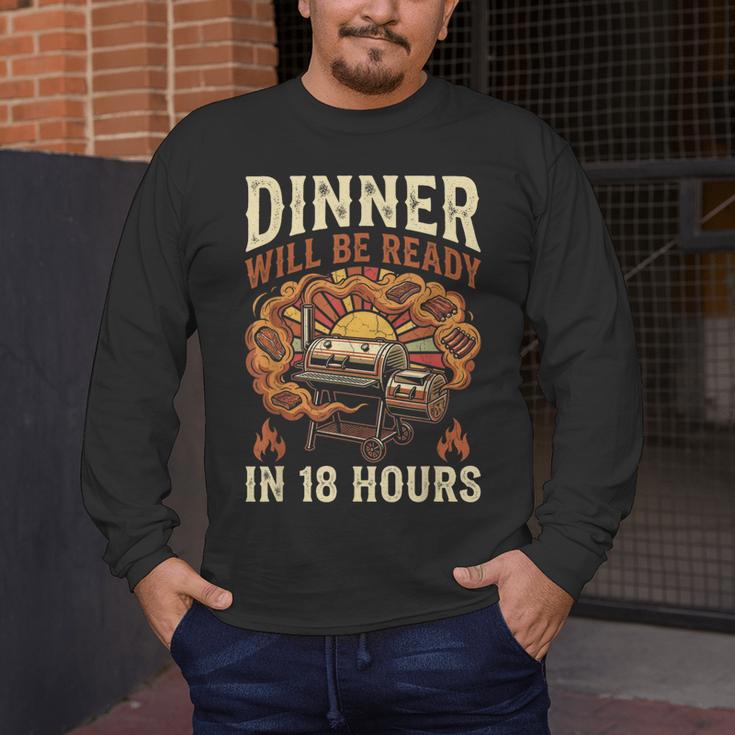 BBQ Dad Smoking Meat Smoker Barbecue Men's Long Sleeve T-Shirt BBQ Dad Smoking Meat Smoker Barbecue Men's Long Sleeve T-Shirt
