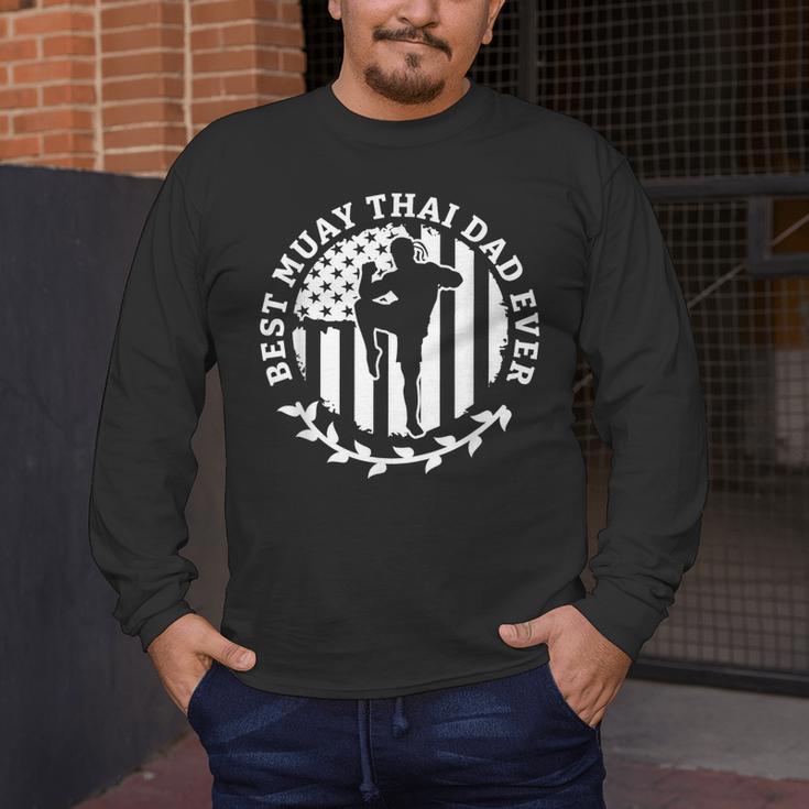 Best Muay Thai Dad Ever Martial Arts Fighter Men's Long Sleeve T-Shirt