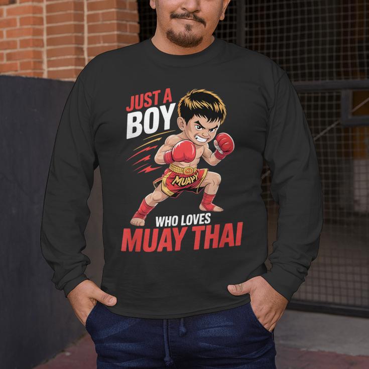 Boys Muay Thai Men's Long Sleeve T-Shirt Boys Muay Thai Men's Long Sleeve T-Shirt