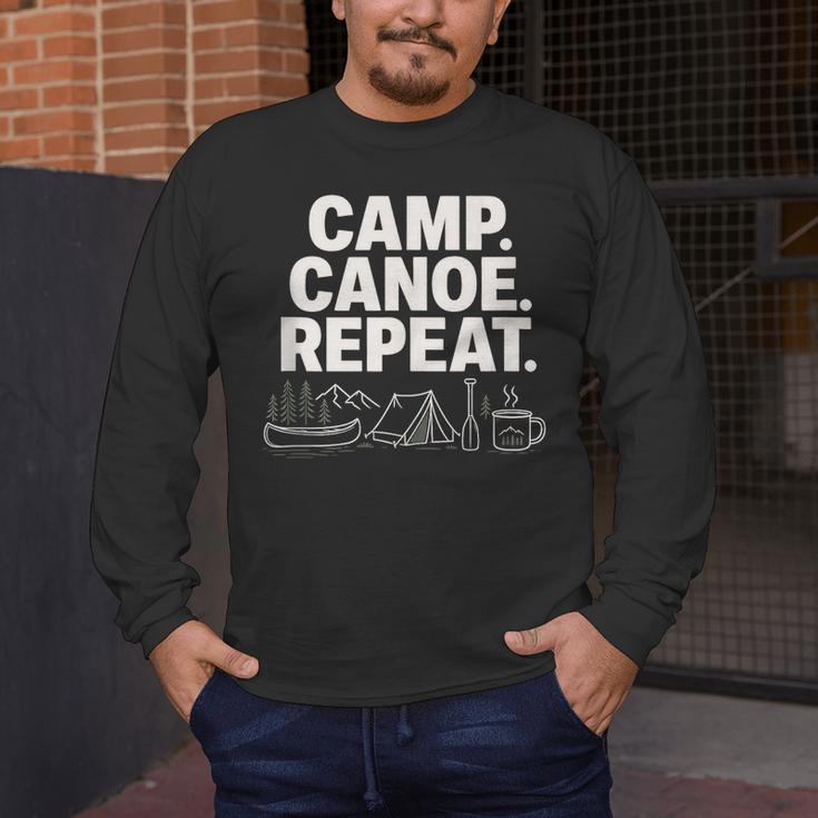 Camp Canoe Repeat Outdoor Adventure Men's Long Sleeve T-Shirt Camp Canoe Repeat Outdoor Adventure Men's Long Sleeve T-Shirt