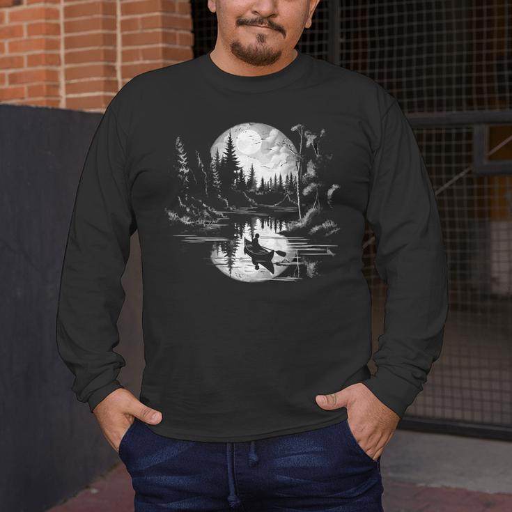 Canoe Canadian Canoeists Nature Canoe Men's Long Sleeve T-Shirt