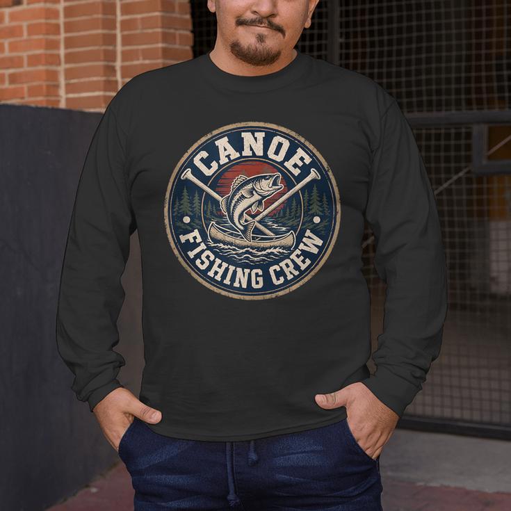 Canoe Fishing Crew Vintage Bass Paddles Men's Long Sleeve T-Shirt Canoe Fishing Crew Vintage Bass Paddles Men's Long Sleeve T-Shirt