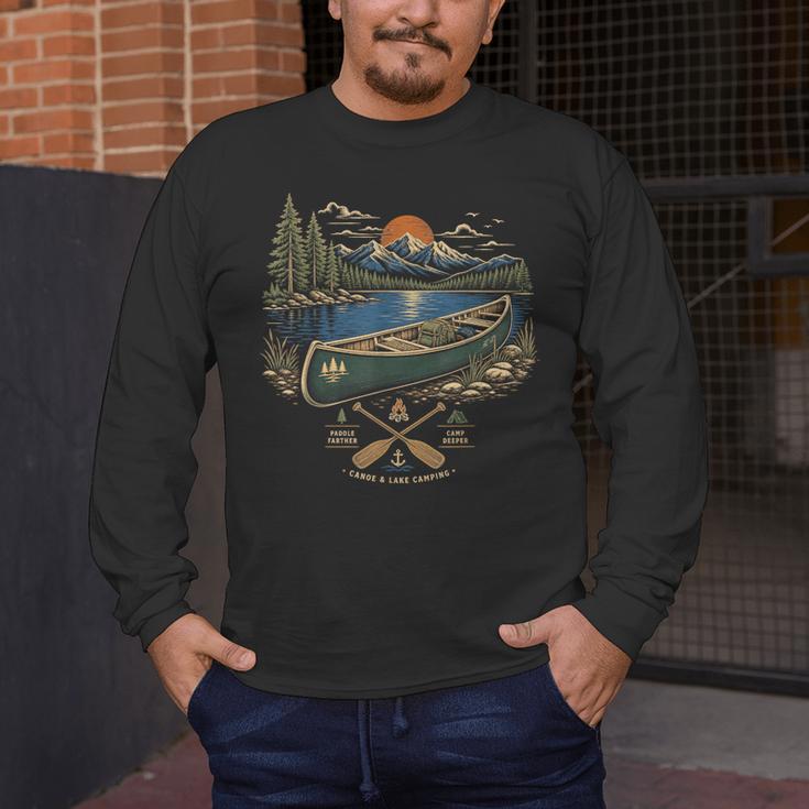 Canoe And Lake Camping Paddle Camp Men's Long Sleeve T-Shirt