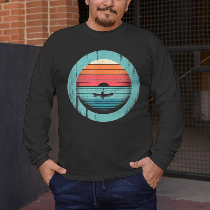 Canoe Sunset Men's Long Sleeve T-Shirt Canoe Sunset Men's Long Sleeve T-Shirt