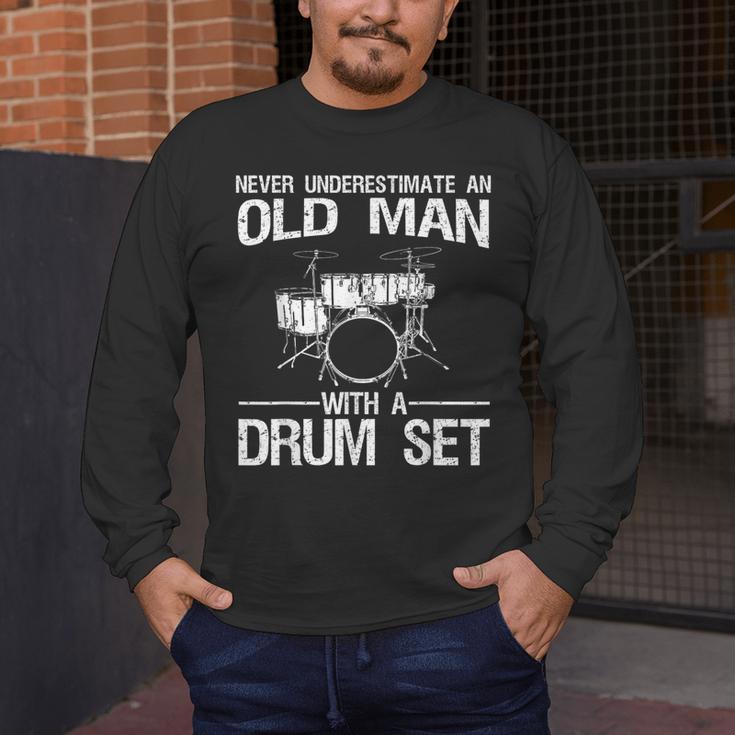 Cool Drummer Art Men Dad Drum Set Player Drum Kit Musician Men's Long Sleeve T-Shirt Cool Drummer Art Men Dad Drum Set Player Drum Kit Musician Men's Long Sleeve T-Shirt